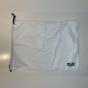 Michel Vivien White Fabric Dust Bag 16”x‎ 11”